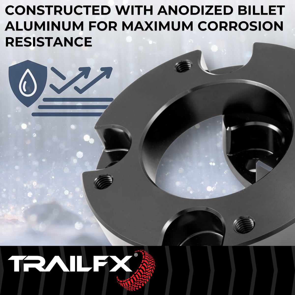 TrailFX Suspension Leveling Kit For Ford Ranger - Strut Assembly Spacers, With Spacers/ Installation Hardware (F25LL5)