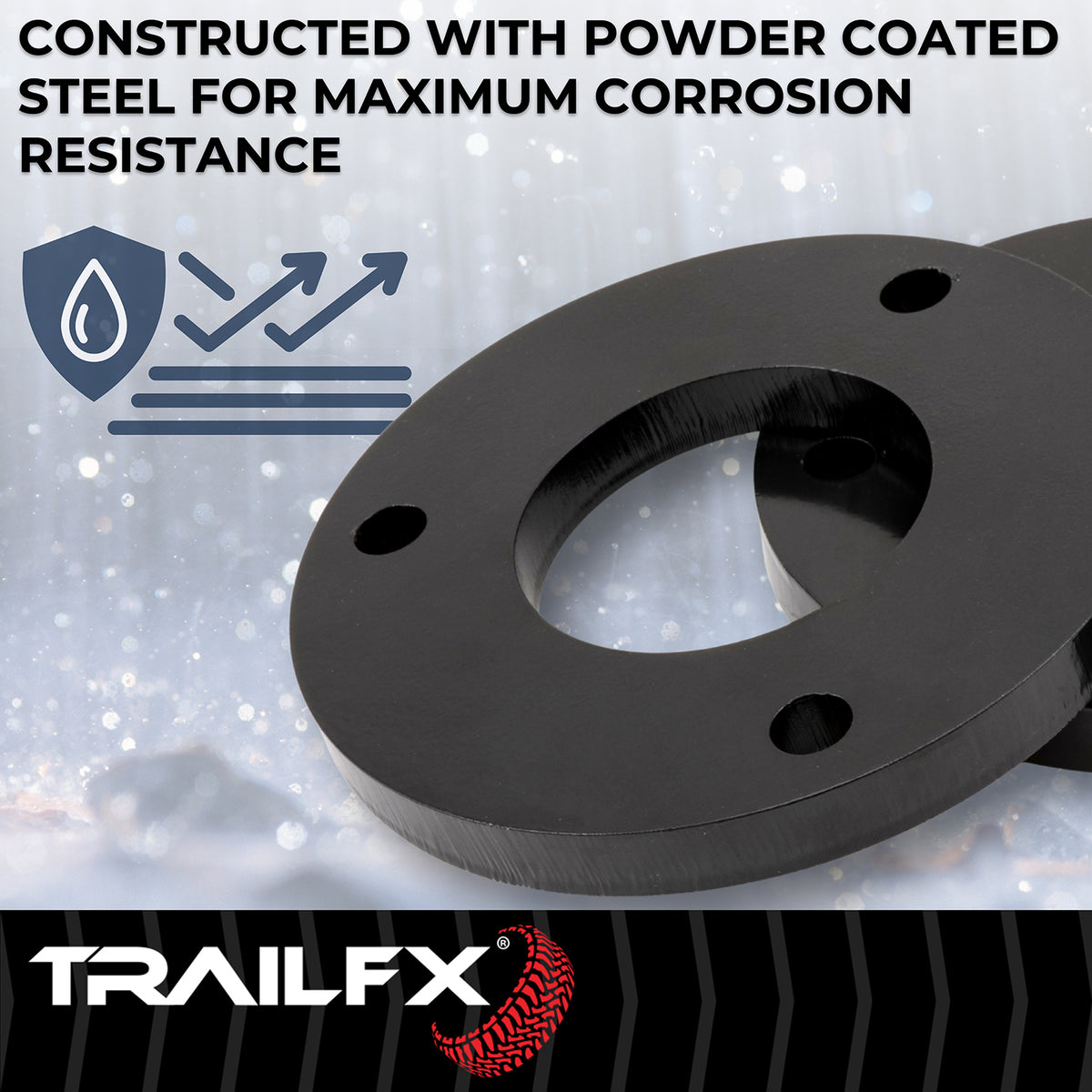 TrailFX Suspension Leveling Kit For Chevrolet Colorado, GMC Canyon - 1 Inch Lift, Upper Strut Assembly Spacers, Steel, With (G10LL1)