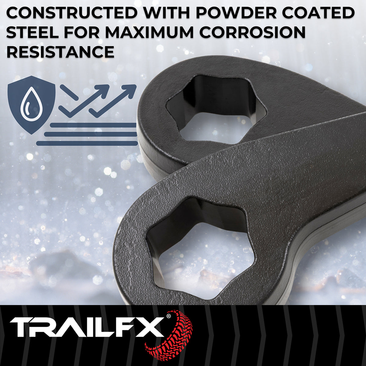 TrailFX Suspension Leveling Kit For Chevrolet, GMC Trucks - 2 Inch Lift, Torsion Key, Forged Steel, With Spacers/ Shock (G22LL3)