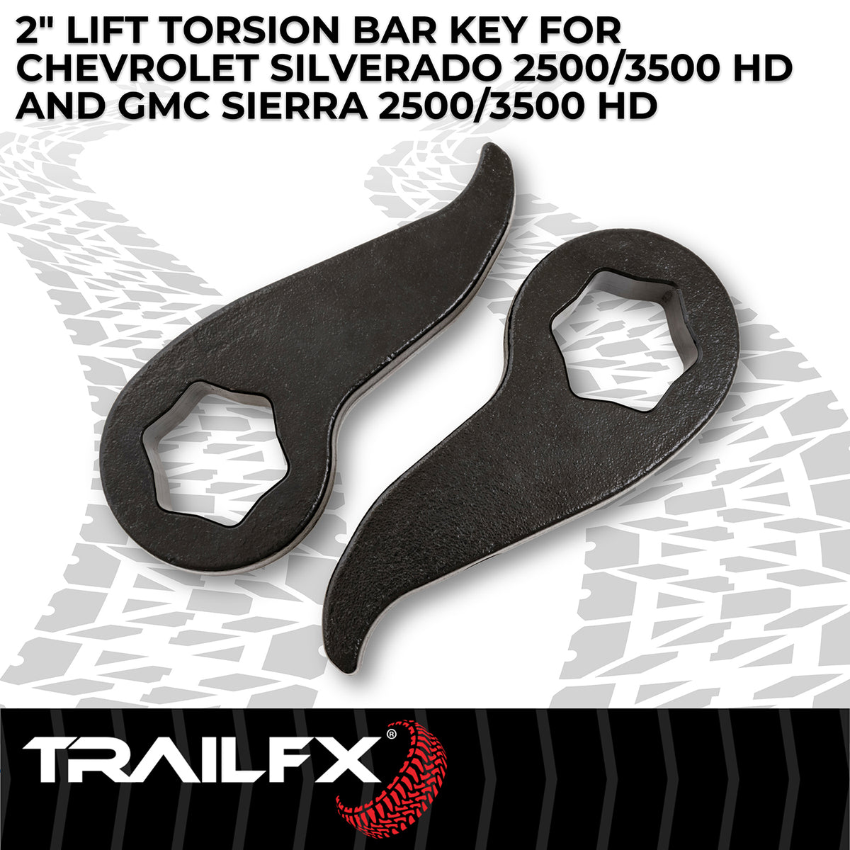 TrailFX Suspension Leveling Kit For Chevrolet, GMC Trucks - 2 Inch Lift, Lower Strut Spacer, Aluminum, With Strut (G22LL4)