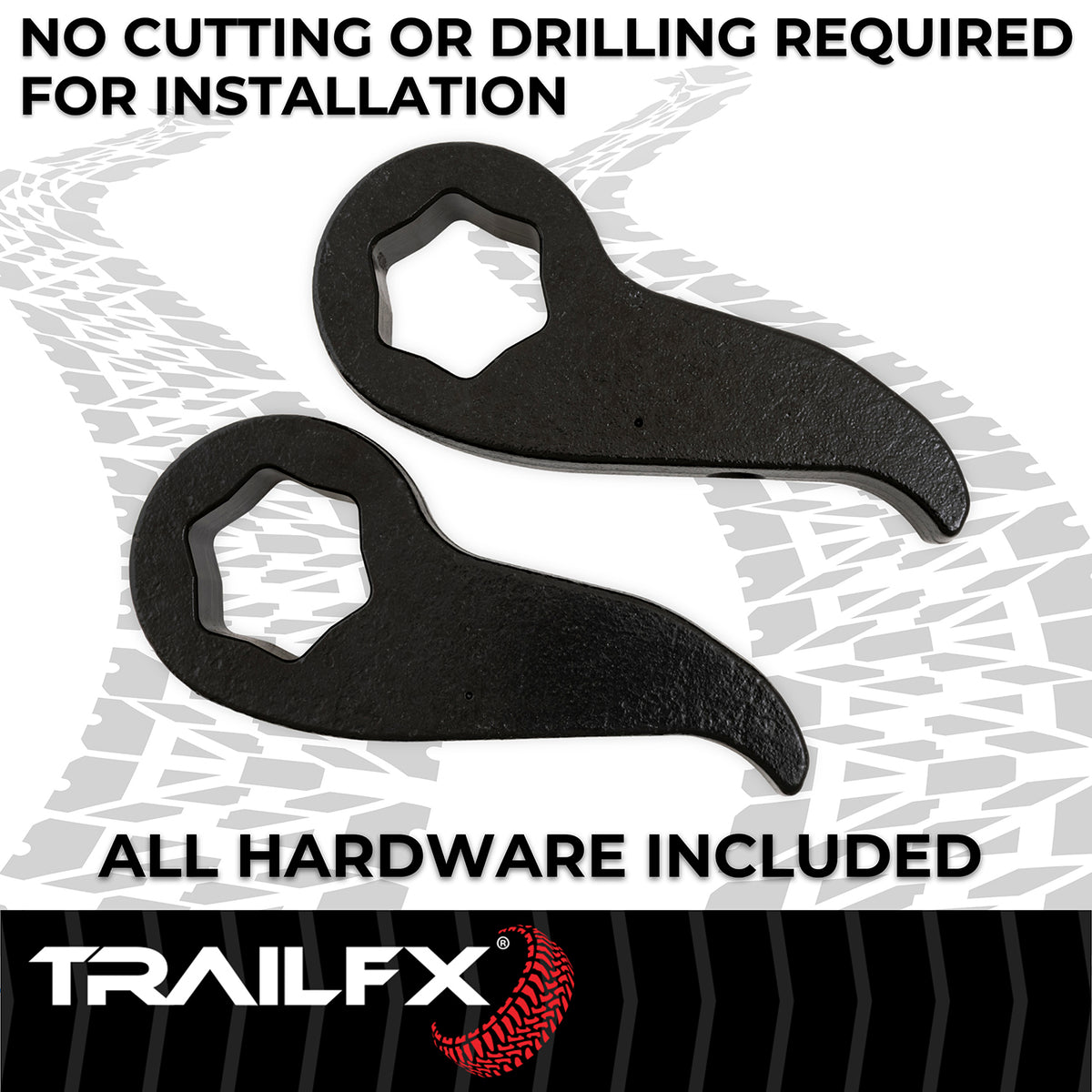 TrailFX Suspension Leveling Kit For Chevrolet, GMC Trucks - 2 Inch Lift, Lower Strut Spacer, Aluminum, With Strut (G22LL4)
