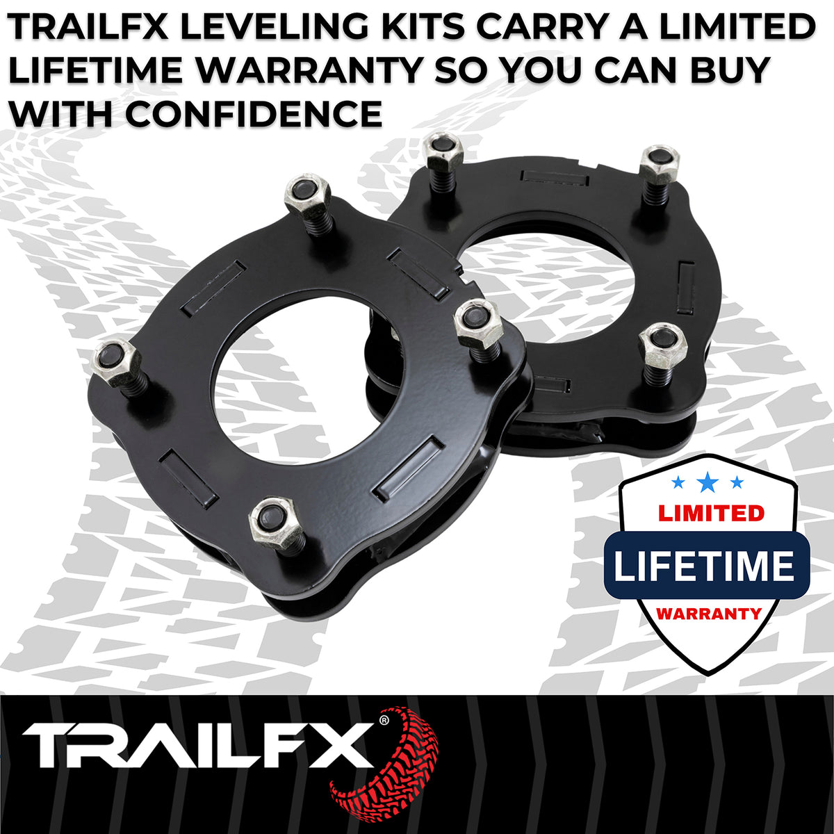 TrailFX Suspension Leveling Kit For Toyota Tundra - 1-1/2 Inch Lift, Coil Spring Spacers, With Spacers/ (T15LL1)