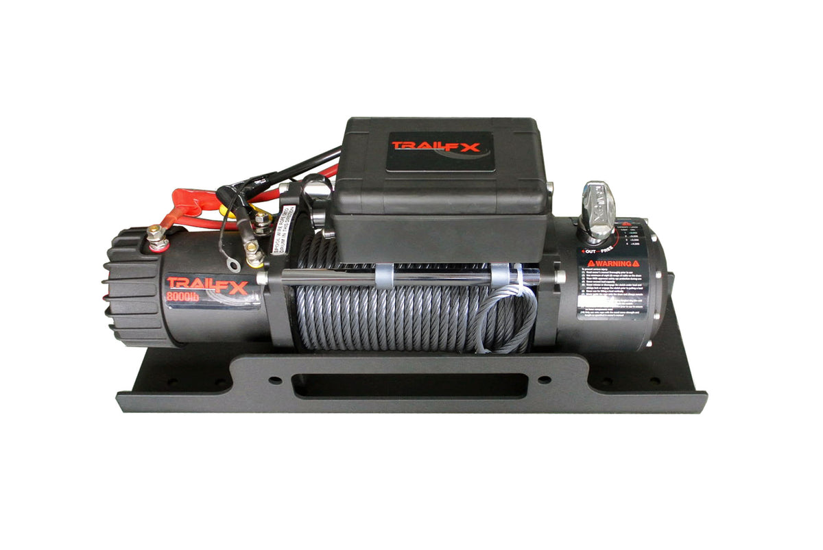 TrailFX Winch Mount - For Winches Upd To 12000 Pounds Flat Fixed Mount Textured (WA017)