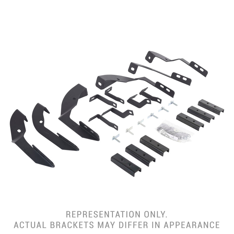 Go Rhino 15-19 GMC Sierra 3500HD CC Dsl Mntg. Brackets (V-Series V3/RB10 Slim/RB20 Slim) - Tex. Blk