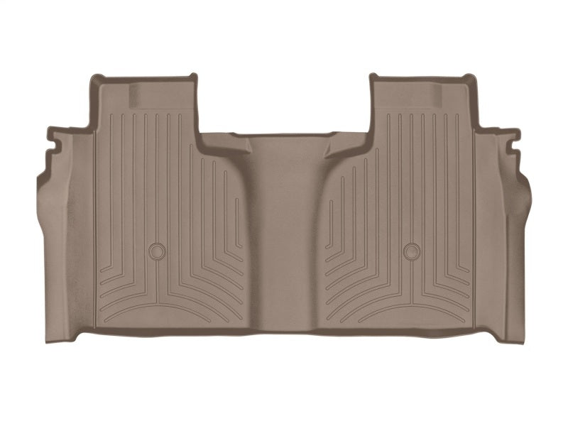 WeatherTech 2019+ Chevrolet Silverado 1500 Crew Cab (1st Row Bucket Seats) Rear FloorLiner - Tan