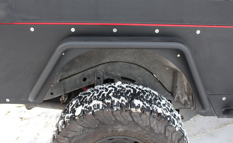 Fishbone Offroad 97-06 Jeep Wrangler Steel Tube Fender Front/Rear - Blk Txtred Powdercoat (Set Of 4)