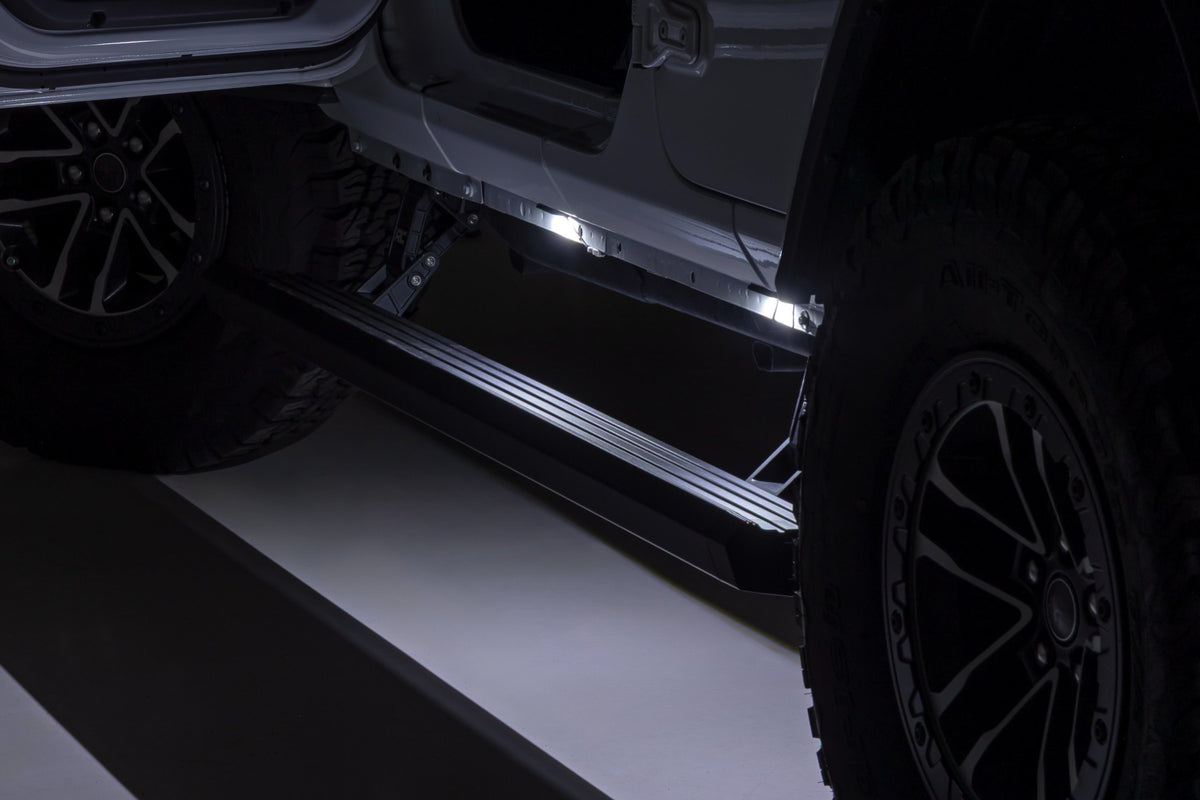 Rough Country Power Running Boards | 4 Door | Jeep Wrangler JL (2018-2026)