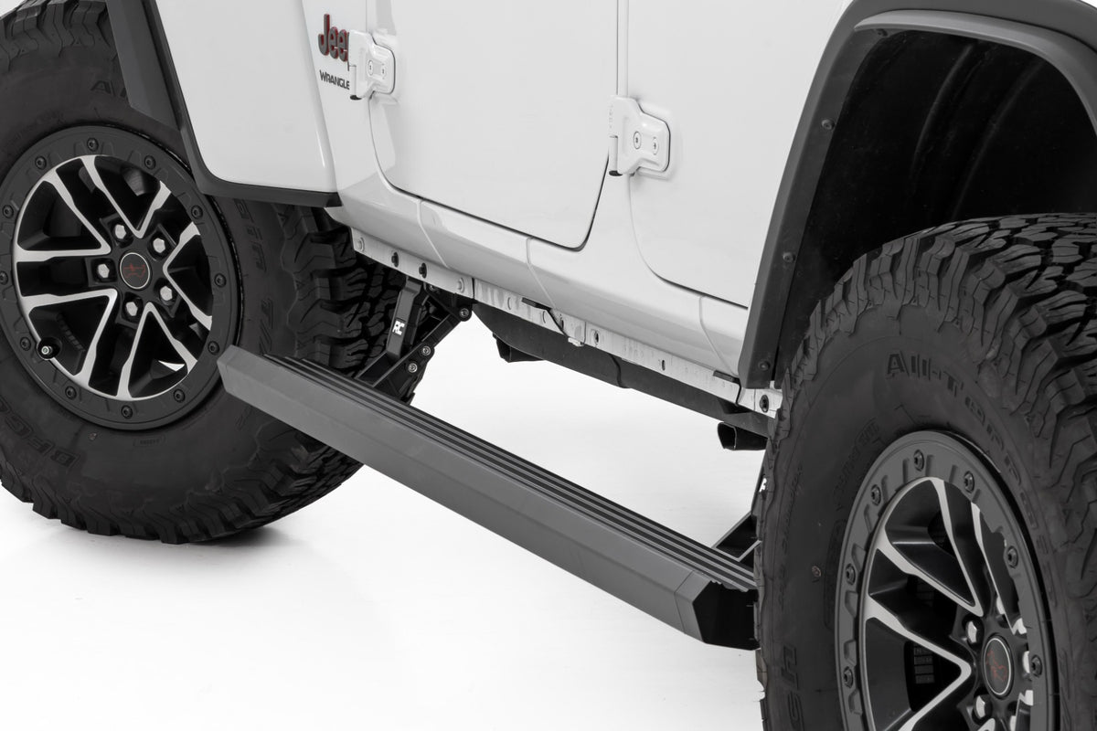 Rough Country Power Running Boards | 4 Door | Jeep Wrangler JL (2018-2026)