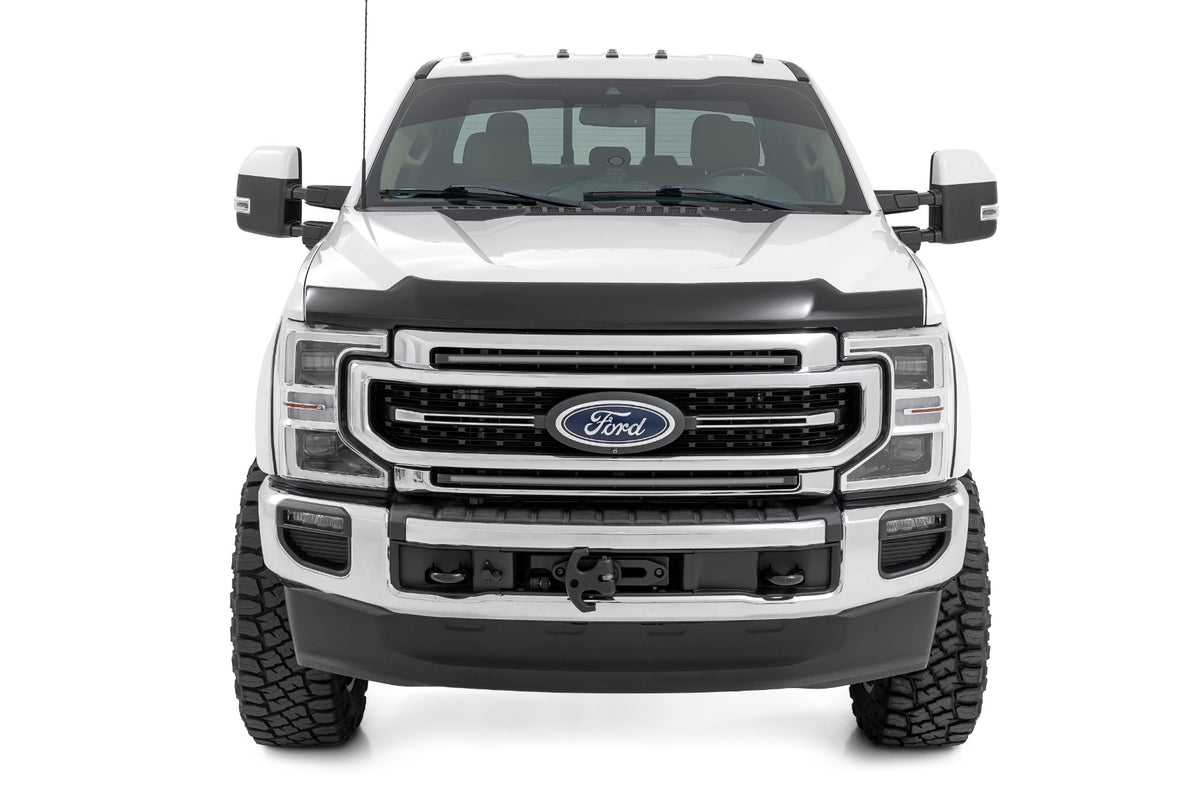 Rough Country Hood Protector | Gloss Black | Ford Super Duty (2017-2022)