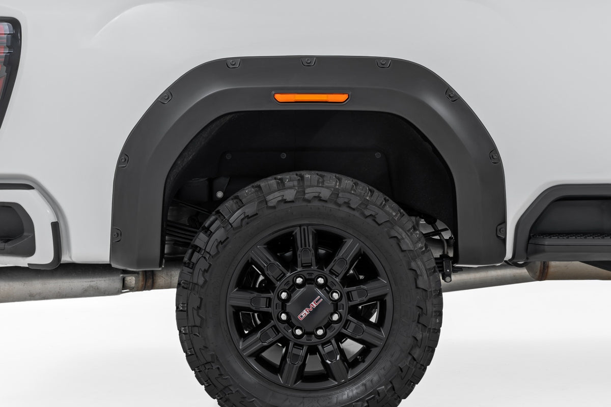 Rough Country Pocket Fender Flares | GJV Riptide Blue | GMC Sierra 2500 HD/Sierra 3500 HD (20-26)