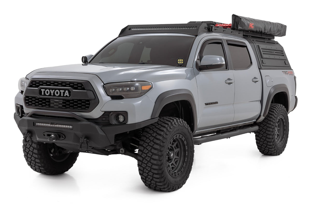 Rough Country Nerf Steps | 3-Inch Tube | Double Cab | Toyota Tacoma 2WD/4WD (2005-2023)