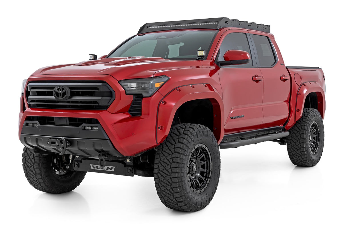 Rough Country Nerf Steps | 3-Inch Tube | Double Cab | Toyota Tacoma 2WD/4WD (2024-2026)