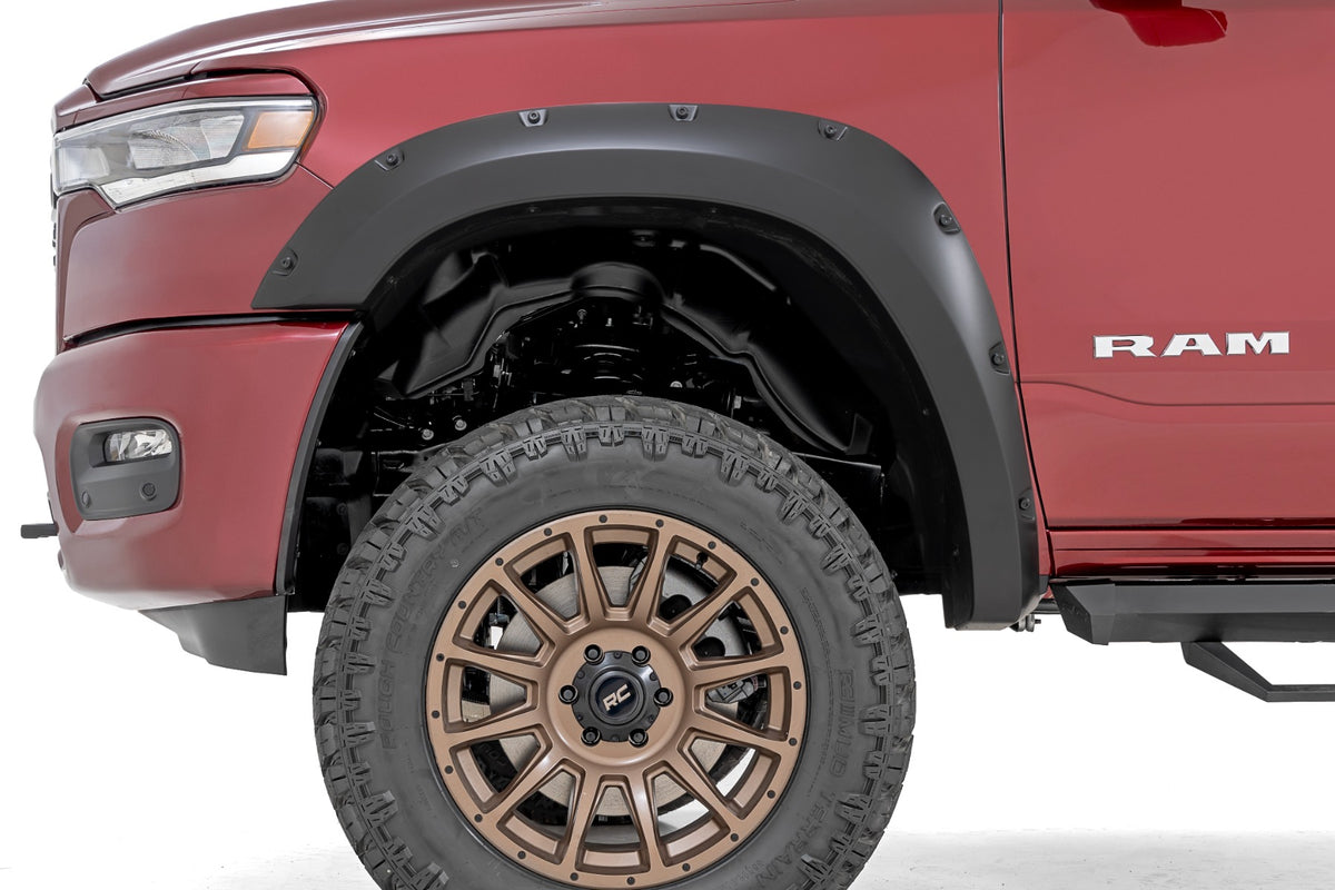 Rough Country Pocket Fender Flares | PR6 Molten Red | Ram 1500 2WD/4WD (2025-2026)