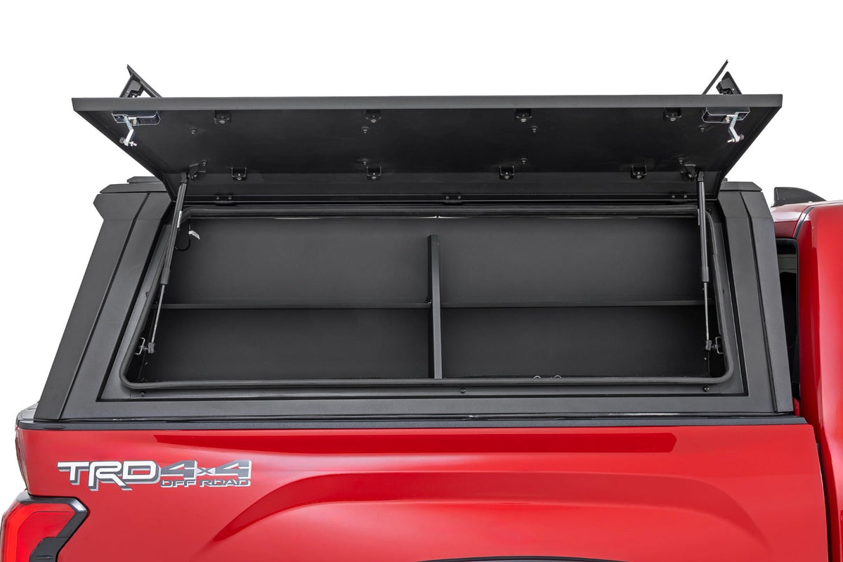 Rough Country passenger-side shelf storage bin for Tundra bed cap