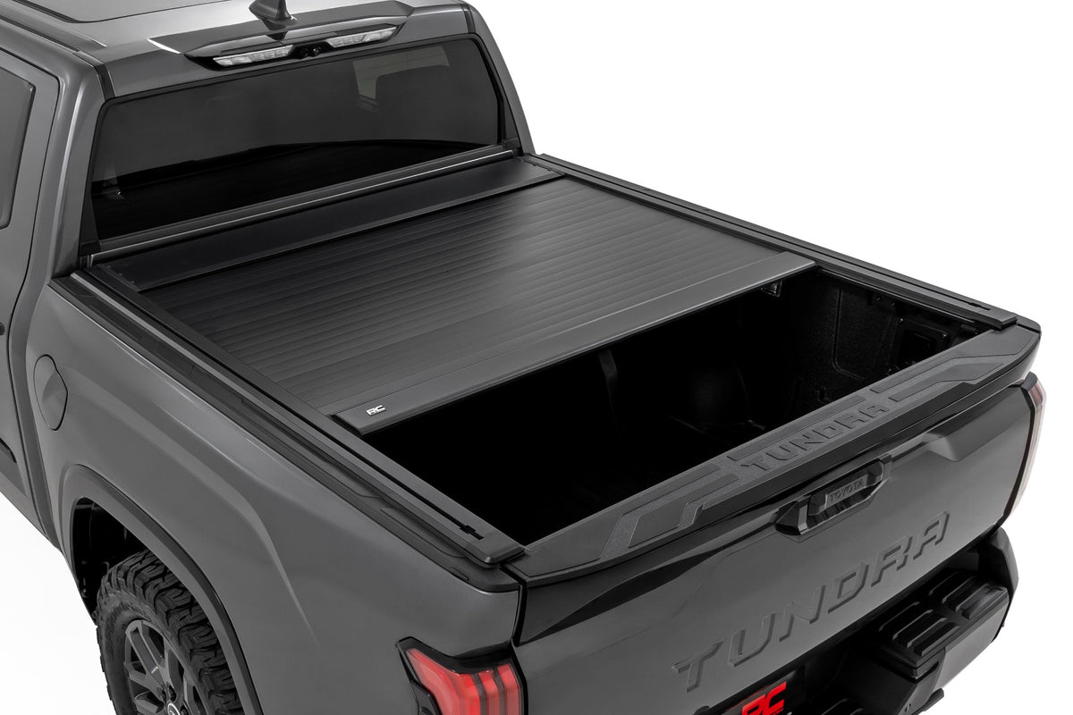 Rough Country Manual Retractable Bed Cover | 5'7" Bed | Toyota Tundra 2WD/4WD (2022-2026)