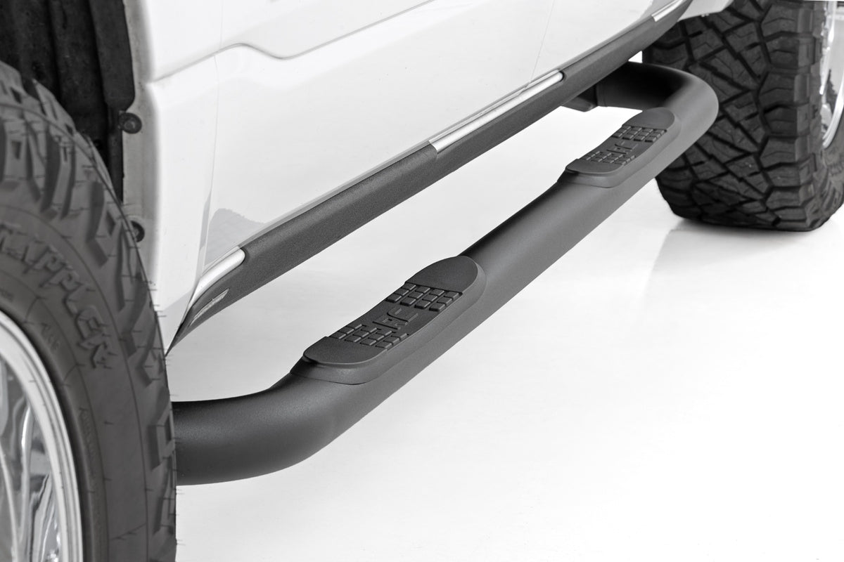Rough Country Nerf Steps | 3-Inch Tube | Crew Cab |Ram 1500 (19-26)/1500 TRX (21-24)