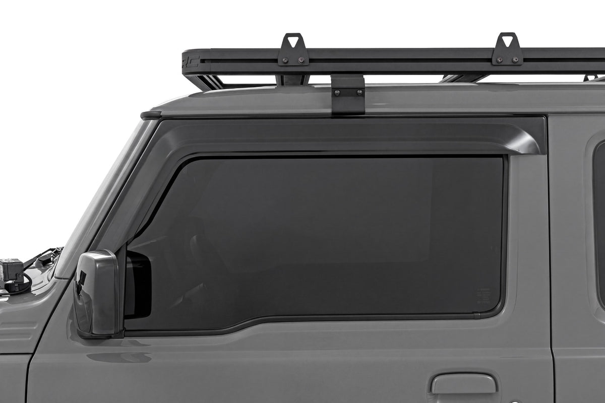 Rough Country Impact Resistant Side Window Deflectors | Tape On Rain Guard | Suzuki Jimny 3 Door (2018-2026)