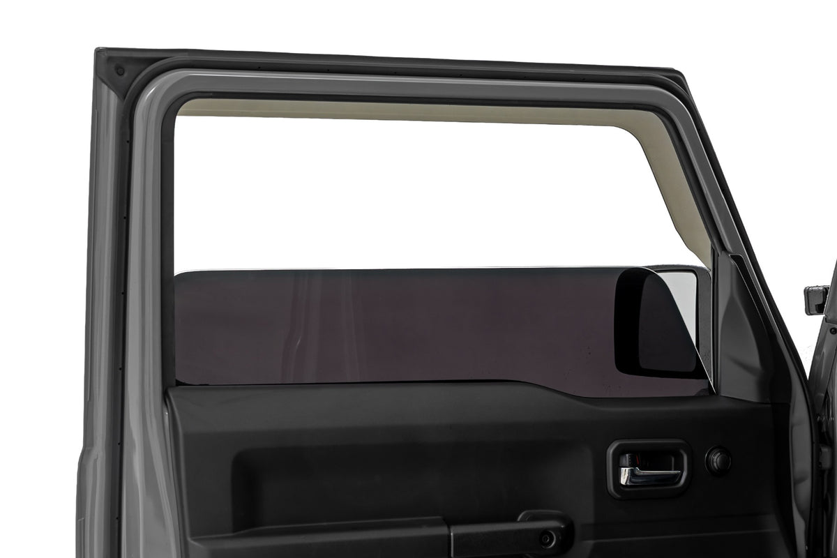 Rough Country Impact Resistant Side Window Deflectors | Tape On Rain Guard | Suzuki Jimny 3 Door (2018-2026)
