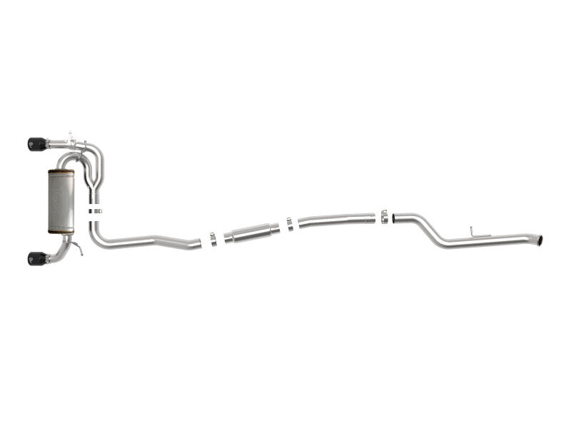 aFe MACH ForceXP 3IN to 2.5IN 304SS Cat-Back Exhaust System w/ Black Tips 14-16 BMW M235i (F22/23)