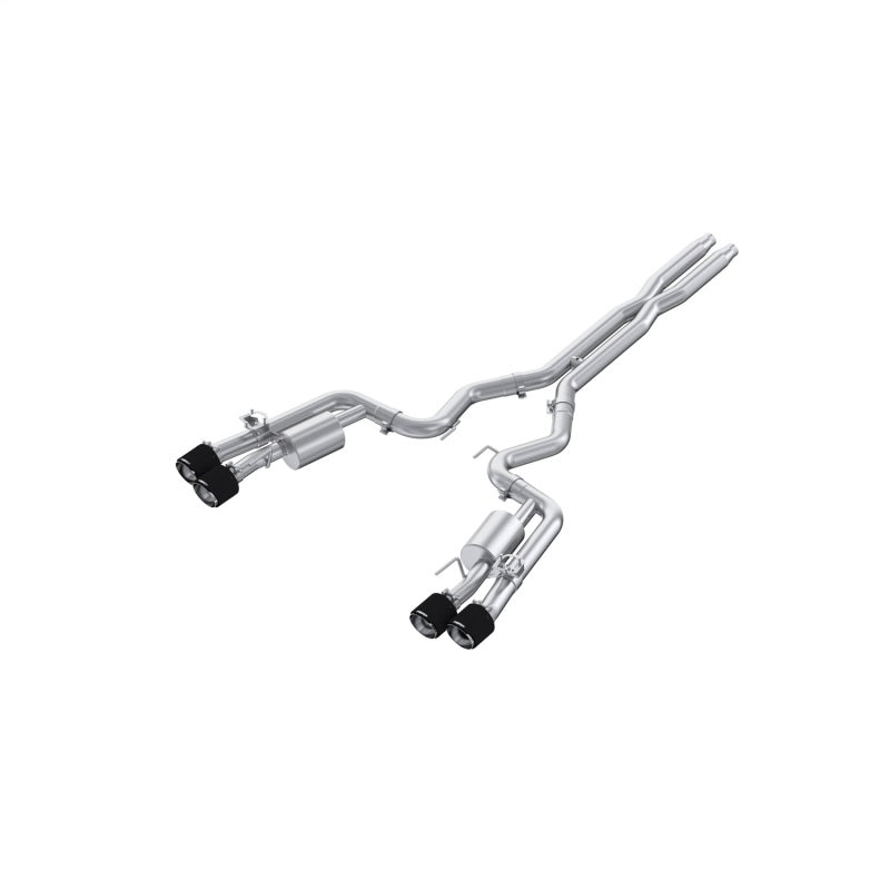 MBRP 2024 Ford Mustang Dark Horse 3in Dual Split Rear Exit Exhaust w/ Quad CF Tips - T304