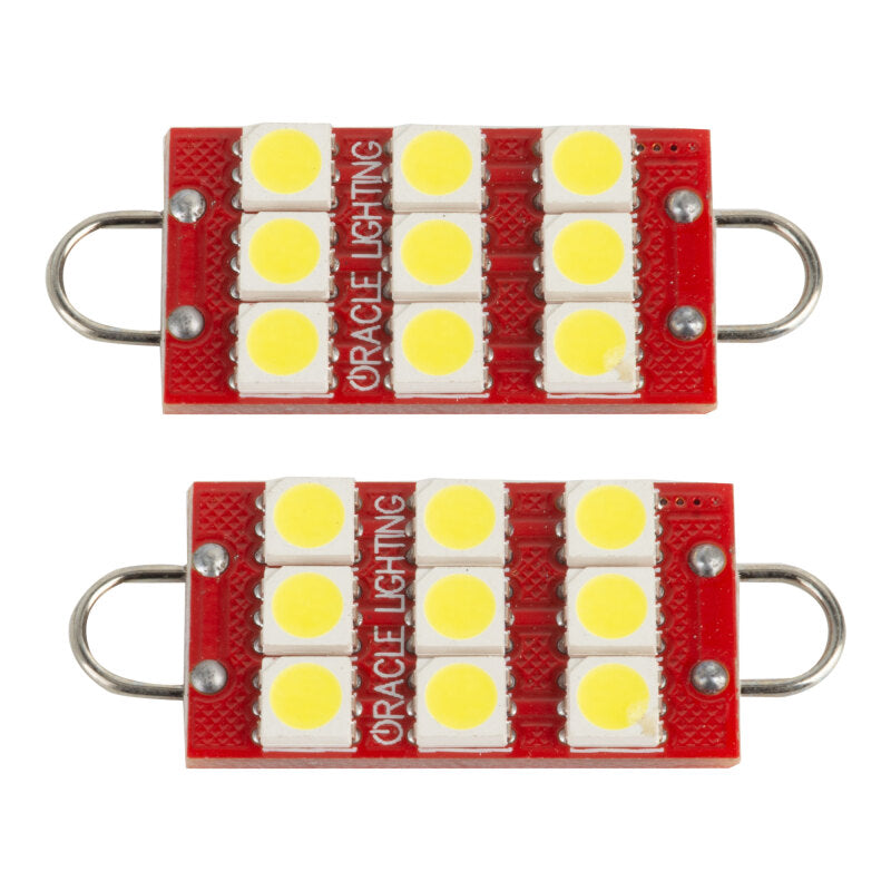 Oracle 44MM 6 LED 3 Chip - Loop Festoon Bulbs (Pair) - White