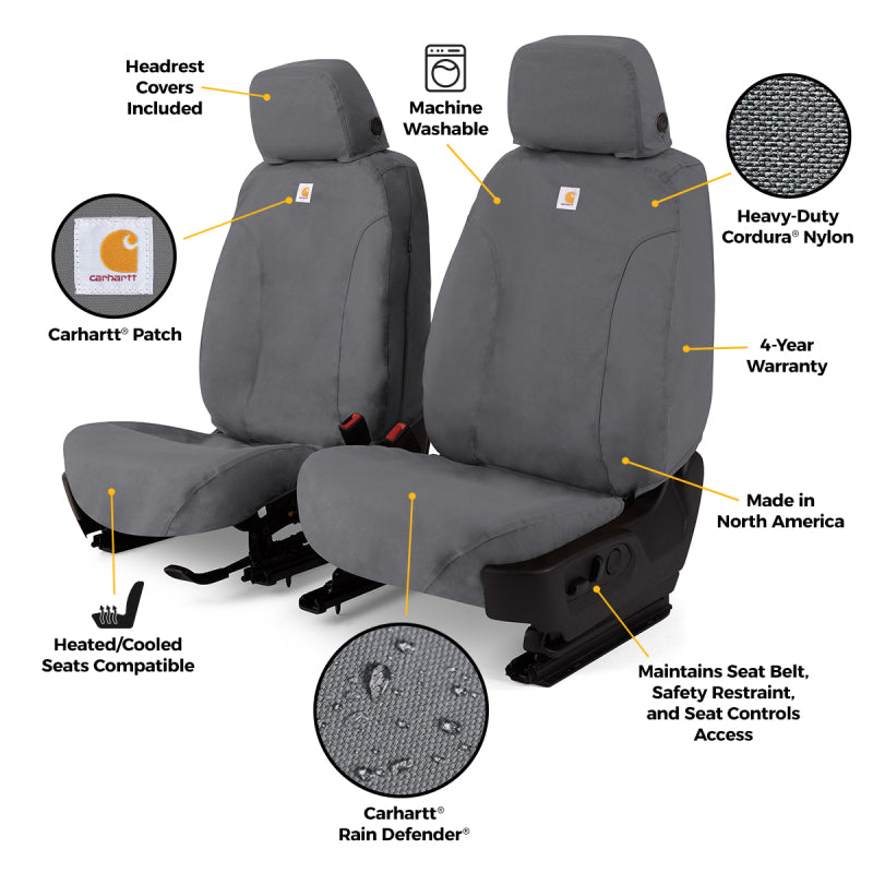 Covercraft 24-26 Jeep Wrangler Fr Buckets Carhartt Super Dux SeatSaver Custom Front Row Seat Cover