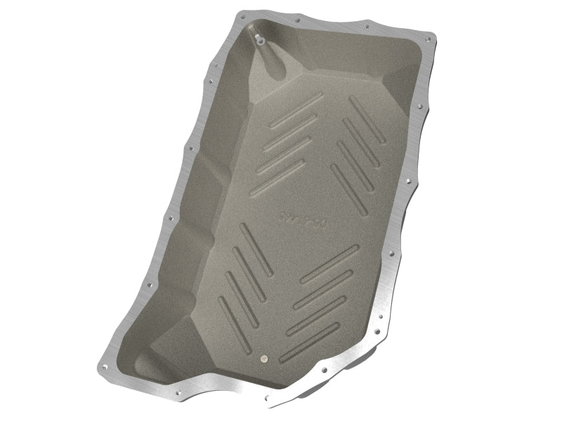 aFe 20-25 GM Diesel V8-6.6L L5P Transmission Pan w/ Machined Fins - Black