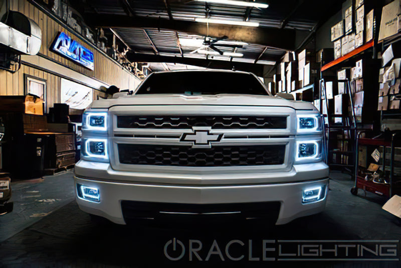 Oracle Chevrolet Silverado 14-15 LED Fog Halo Kit - White