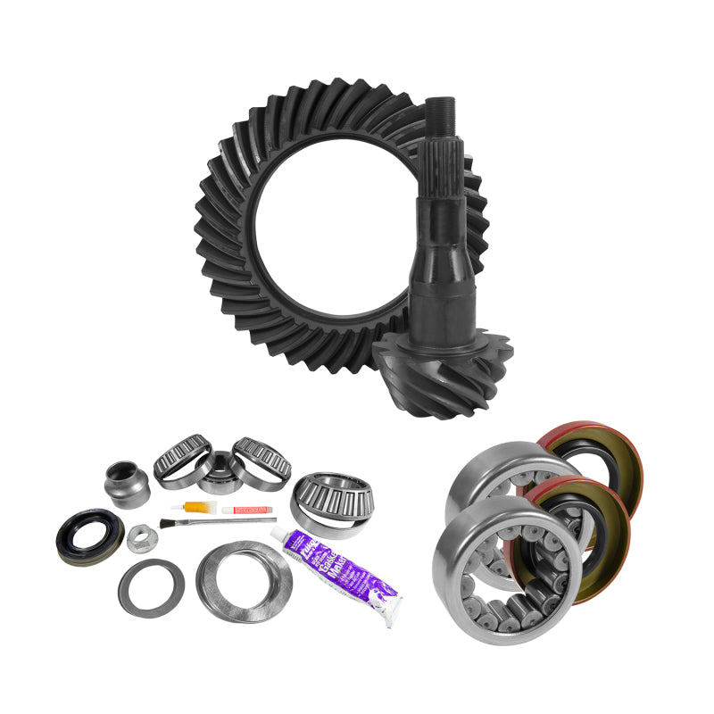 Yukon Gear 9.75in Ford 3.73 Rear Ring & Pinion Install Kit Axle Bearings and Seal