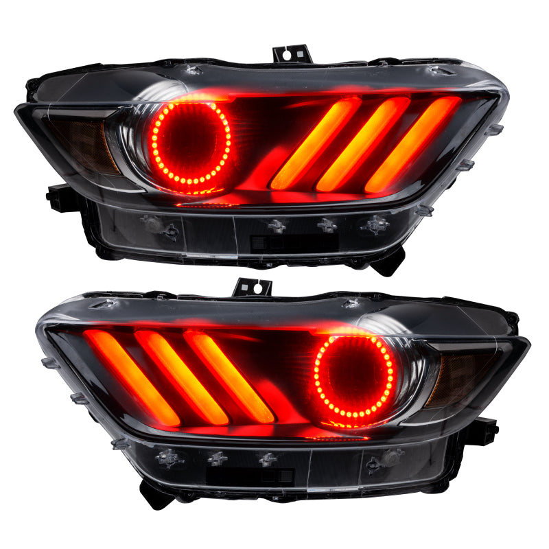 Oracle 15-17 Ford Mustang V6/GT/Shelby DRL w/ Halo Kit - ColorSHIFT w/o Controller