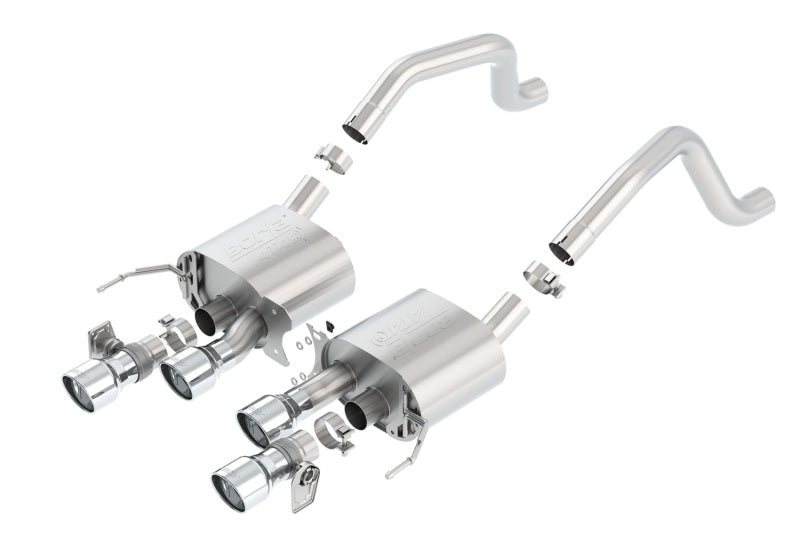 Borla 15 Chevy Corvette C7 ZO6 6.2L w/o AFM w/ NPP ATAK Quad RD RL AC Tips Center Rear Exit Exhaust