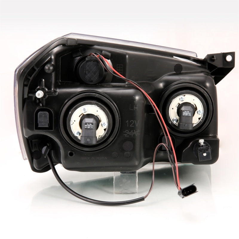 ANZO 2005-2007 Dodge Magnum Crystal Headlight Black Amber
