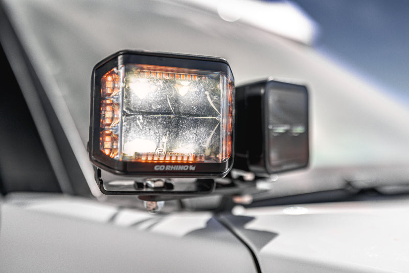 Go Rhino 22-23 Toyota Sequoia / 23-24 Toyota Tundra XE Hood Hinge Cube Light Mount