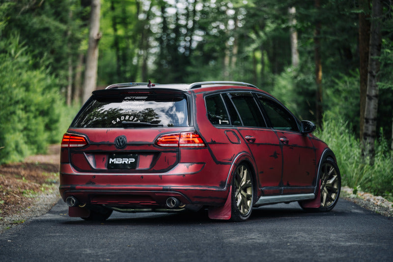 MBRP 17-19 VW Golf SportWagen/Alltrack 1.8T T304SS 3in Cat-Back 2.5in Dual Split Rear w/ SS Tips