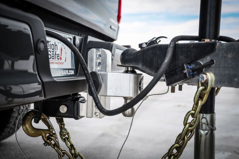 Weigh Safe 180 Hitch 4in Drop Hitch & 2in Shank (10K/12.5K GTWR) w/WS05 - Aluminum
