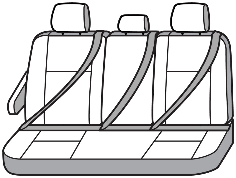 Covercraft 15-21 Ford Transit Waterproof Polyester SeatSaver Custom Second Row Seat Covers - Grey