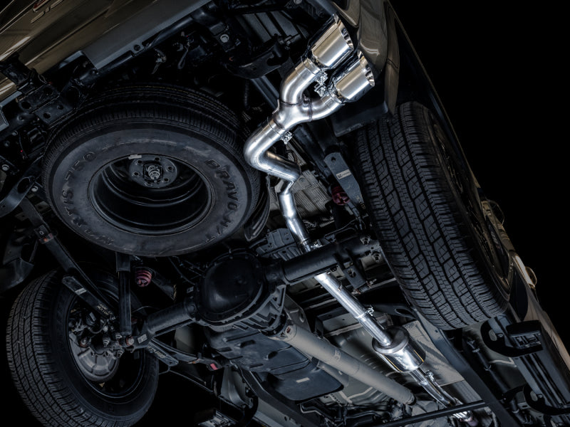 AWE Tuning 4th Gen GM 1500 5.3L 0FG Cat-Back Dual Side Exit (Flat Bumper) - Chrome Tips