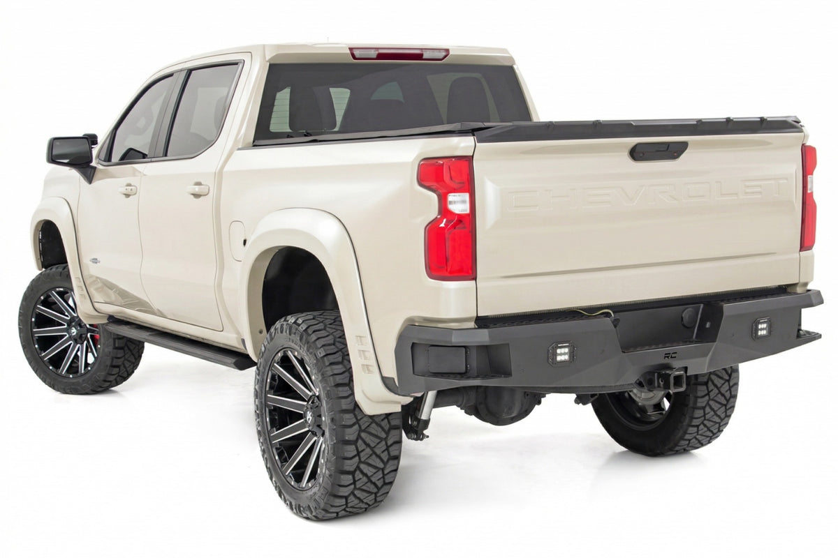 Rough Country SF1 Fender Flares | G42 White Sands | Chevy Silverado 1500 2WD/4WD (19-26)