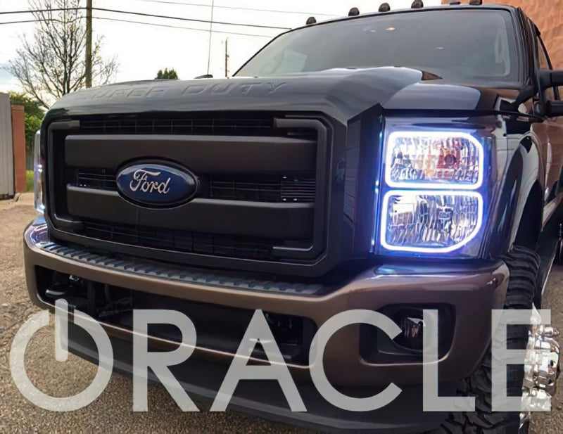 Oracle Ford F250/350 11-16 LED Halo Kit (Square Ring Design) - White