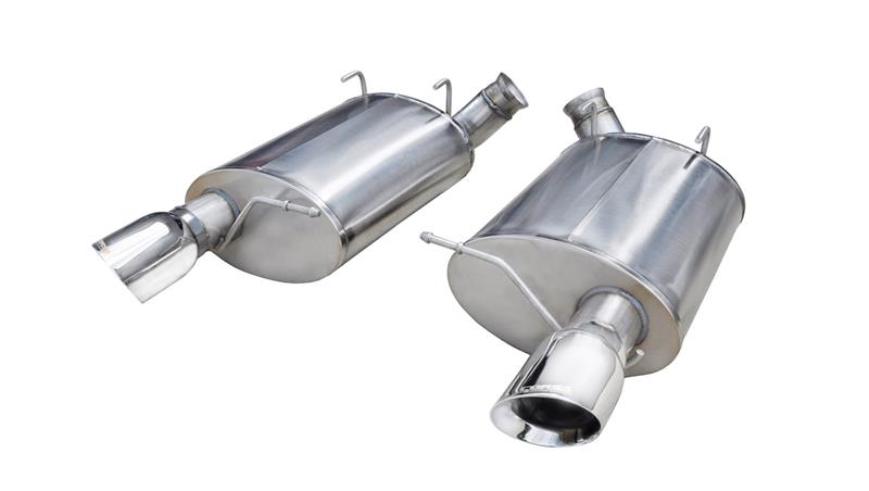 Corsa 2011-2012 Ford Mustang Shelby GT500 5.4L V8 Polished Sport Axle-Back Exhaust