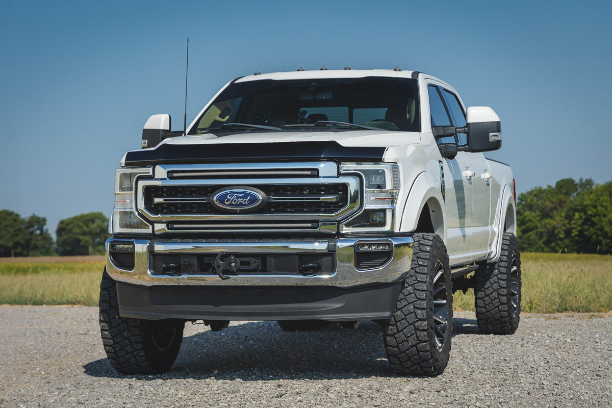 Rough Country Hood Protector | Gloss Black | Ford Super Duty (2017-2022)