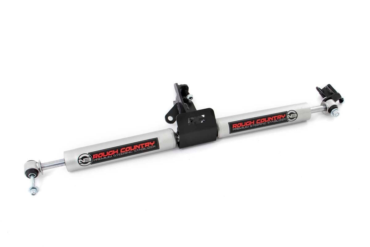 Rough Country N3 Steering Stabilizer | Dual | 4 Inch Lift | Jeep Grand Cherokee WJ (99-04)