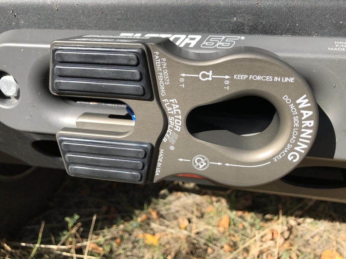 Factor 55 Winch Line Shackle Mount Splice On Foldable Gray