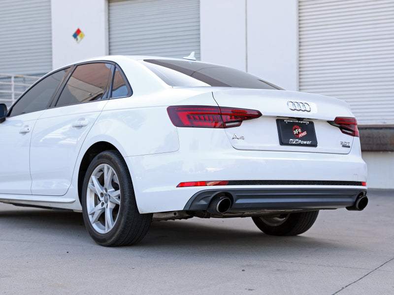 aFe MACHForce XP 3in-2.5in SS Exhaust Axle-Back 17-19 Audi A4 (B9) L4-2.0L (t) - Polished