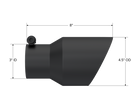 MBRP Universal Tip 4.5in OD 3in Inlet 8in Length Dual Walled Angled Exhaust Tip - Black