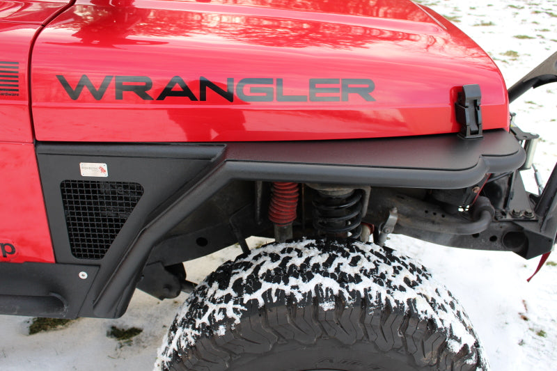 Fishbone Offroad 97-06 Jeep Wrangler Steel Tube Fender Front/Rear - Blk Txtred Powdercoat (Set Of 4)