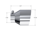 MBRP Universal T304 Stainless Steel Tip, 3in ID / 5in OD Out / 6.5in Length / Angle Cut Single Wall