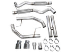 AWE 2024 Ford Mustang GT Fastback S650 RWD Track Edition Cat-Back Exhaust w/ Dual Chrome Silver Tips