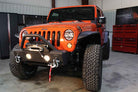 Fishbone Offroad 07-18 Jeep Wrangler JK Stubby Bumper W/Tube Guard - Black Textured Powdercoated