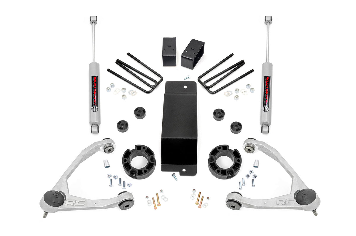 Rough Country  3.5 Inch Lift Kit | Alum/Cast Steel | Chevy/GMC 1500 (07-16)